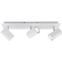 Briloner Leuchten LED Deckenspots 2857035 Run, ohne Leuchtmittel, Warmweiß, Deckenlampe, 45x8x12,3cm, max.40W, GU10, Wohnzimmer, Flur, Büro