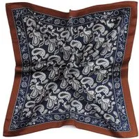 MayTree Seidentuch quadratisch, Paisley mit Rand, 53x53 cm, Nickituch, Bandana-Schal, (Stück), 100% Seide, Trachten, Oktoberfest