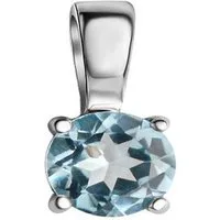 Vivance Kettenanhänger 925/- Sterling Silber rhodiniert Blautopas