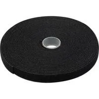 Klettband auf Rolle, 10 Meter Rolle, Kabelführung schwarz, 15mm breit