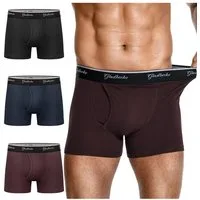 Gladbecke Boxershorts boxershorts herren unterhosen männer (3er-Pack) Elastischer Komfortbund und tagloses Design, Formstabil