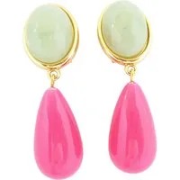 Mugello Paar Ohrstecker Viola jade-pink Hingucker Party Fest auffällig schick, made in Germany Designer JustWin, Statementohrringe