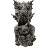 MystiCalls Dekofigur Gartendrache "Cat" - Gartenfigur Garten Dekoration Drache (1 St), Gartenfigur, Sammlerfigur, Designerfigur, Dekorationsobjekt