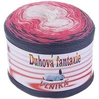 VLNIKA 200g Bobbel Wolle Duhová fantazie Farbverlauf Stricken Häkeln Häkelwolle, 800 m (Einzelknäuel, 1-St), rockabilly