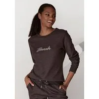 Bench. Loungewear Sweatshirt mit glänzender Logostickerei, Loungewear