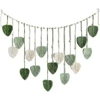 Diwzbyn Hängedekoration Makramee Wandbehang Boho Deko Makramee Wandteppich, für Schlafzimmer Wohnzimmer Kinderzimmer Wanddeko