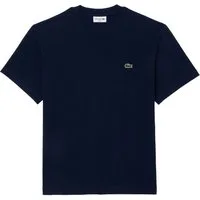 Lacoste Kurzarmshirt T-Shirt mit aufgesticktem Krokodil-Logo auf der Vorderseite