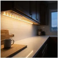 shop'n smile ideoon LED-Streifen 3m LED Streifen 3m Warmweiß mit Bewegungsmelder Batterie Nachtlicht, Erfassungswinkel 120°, 90 LEDs & Batteriebetrieb, Selbstklebend