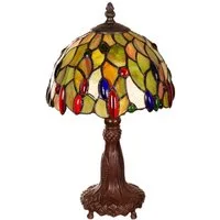 BIRENDY Stehlampe Tischlampe Tiffany Style Steinchen Ti147 Motiv Lampe Dekorationslampe