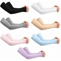 Mutig Armlinge Armstulpen 6/7 Paar, UPF 50+ UV Schutz Ärmlinge Damen Herren (kühlend & atmungsaktiv, Kompression Arm Sleeves, 7-St., Unisex Arm Sleeves, Tattoo Abdeckung) für Radsport, Basketball, Golf, Fitness & Outdoor
