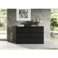 Raumhirsch Furniture Kommode, Sideboard, Kommode für das Schlafzimmer - Wohnzimmer (Maße: 100 × 39 × 78,5 cm, 6 Schubladen, Rollenschienen), viele Farbvarianten - Hochwertig & stabil