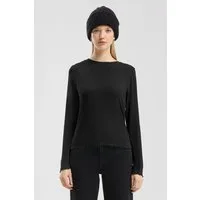 QS Langarmshirt T-Shirt Schmal geschnittenes Longsleeve aus Viskosestretch