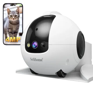SriHome DH013 Plus 4MP HD Smart Pet Camera WiFi Mobile Robot 10000mAh Battery Automatic Recharging Night Vision Two Way