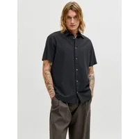 Jack & Jones Kurzarmhemd JJESUMMER LINEN BLEND SHIRT S/S SN Baumwolle mit Leinen, regular fit