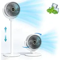 MOPUEA Standventilator 3in1 Tischventilator Standventilator Type C 5 Stufen höhenverstellbar, 3in1 Nutzung, Type-C, 5 Stufen, flexibel höhenverstellbar