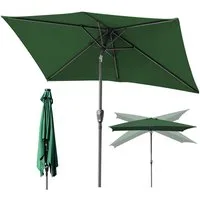 Clanmacy Sonnenschirm Sonnenschirm 140x210cm knickbar Balkonschirm Gartenschirm UV50+ Grün, LxB: 210x140 cm, Stabiler knickbar/für Garten, Balkon, Terasse/Sonnenschutz