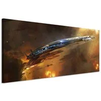 Sinus Art Leinwandbild Mass Effect 3 Ship 150x50cm