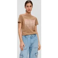 QS Kurzarmshirt T-Shirt Baumwollshirt mit Frontprint