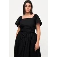 Ulla Popken Spitzenbluse Blusentop Paper Touch kurz Carmen-Ausschnitt