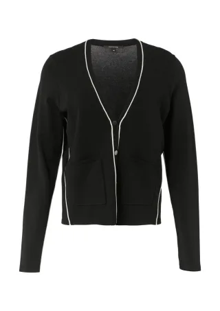 comma - Cardigan mit aufgesetzten Taschen schwarz - Gr. - 36