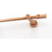 GARESA Gardinenstange PANDRI, Ø 20 mm, 1-läufig, Wunschmaßlänge, mit Bohren, verschraubt, Holzwerkstoff, Vorhanggarnitur, verlängerbar, gerader Knopf mit Ausschnitt