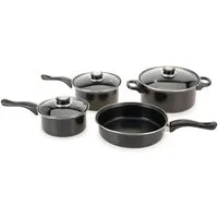 Mojawo Wasserkessel Camping Kochtopfset 7-teilig Leichtes Aluminium Topfset für Gasherde