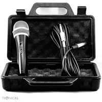 TronicXL Mikrofon Mikrofon Set dynamisch + Koffer + 5 Meter Kabel Klinke Stecker 6,35mm