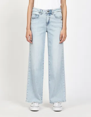 GANG Damen 94CARLOTTA LONG - wide fit Jeans cosmic marble wash