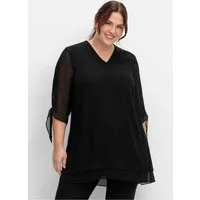 Sheego Klassische Bluse Longbluse 3/4-Arm