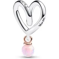 Pandora Bead 783242C01, Silber Charm Bicolor Eingehülltes Herz