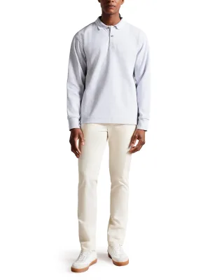 Ted Baker Jermyn Mens Grey Marl Rugby Polo -Hemd