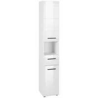 welltime Hochschrank Sovana Badezimmerschrank in Hochglanzoptik - (B/T/H) 30/31/182 cm
