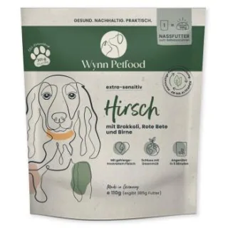 Wynn Petfood Reisetüten Nassfutter Hirsch mit Süßkartoffel