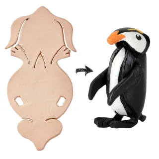 Pinguin DIY Figur aus Leder