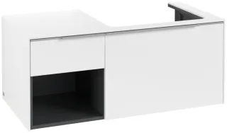 Villeroy & Boch Subway 3.0 Waschbeckenunterschrank, mit Beleuchtung, 2 Auszüge, 1001 x 423 x 500 mm, C571L0VF