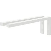 HOLZBRINK Wandregalhalter Wandkonsole L-Form, 2-tlg. SET, Industriestahl pulverbeschichtet, massive Ausführung