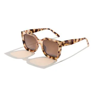 ABSTRACTION Sonnenbrille mit gemustertem Rahmen, Damen, size: regular, Braun, by Lands' End