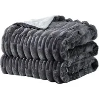 Wohndecke MT09, KEAYOO, Sherpa Fleece Warm Decke Kuscheldecken für Bett, Sofa und Couch