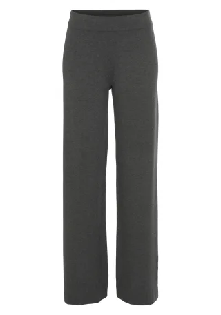 LASCANA - Elbsand LM Knit Wide Leg Pants anthracit me - Gr. - 38