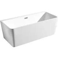 welltime Badewanne Granada, Wandanliegend, (160x75x60 (LxBxH), Sanitäracryl, mit Pop Up Ventil