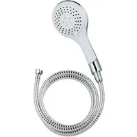Schütte Handbrause BROADWAY, (Set), Duschkopf mit Schlauch, Brausekopf mit 5 Funktionen, Chrom/Weiß