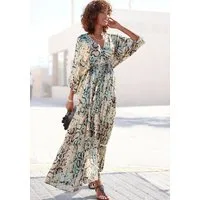 Buffalo Maxikleid mit Schlangenmuster, aus leichter Webware, Boho-Kleid Luftiges Sommerkleid, Tunikakleid, Druckkleid, Festival, casual-chic
