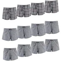 ADAM JEANS Webboxer Gewebte Boxershorts American Unterhosen Herren Boxershorts Kariert (12-St., 3er Set, 6er Set, 12er Set) Web Boxershorts Herren lockere Boxershorts Herren weit Männer Boxer