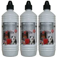 Moritz Bioethanol 3L Bio Ethanol >95% für Ethanolkamine Tischfeuer, für Ethanol Kamin Tischkamin Tischfeuer Kaminofen Outdoor Ofen