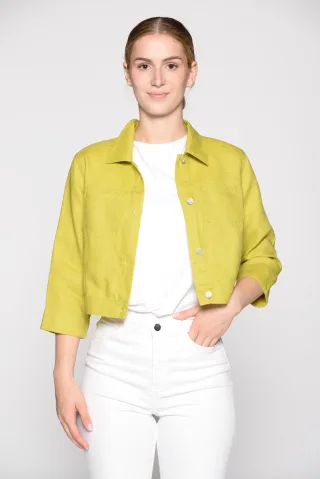 IN LINEA - Jacke, Hemdkragen, 3/4-Arm 549 lime - Gr. - 42