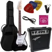 MSA E-Gitarre ST5, Elektrogitarre im Set, mit 20 Watt Verstärker, Tasche, Band,Saiten, 3xPik, Tremolo