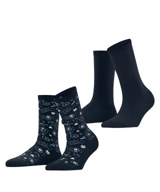 ESPRIT socks & tights - Esprit Soft Paiyley 2-Pack Damen marine - Gr. - 36.5