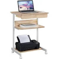 Yaheetech Schreibtisch Computertisch, mit Tastaturablage, Laptoptisch für Homeoffice