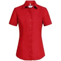 GREIFF Kurzarmbluse Greiff Corporate Bluse Damen BASIC Regular-Fit Rot