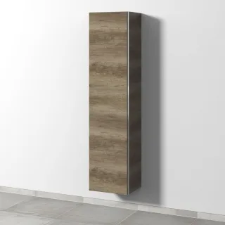 Sanipa 3way Hochschrank mit 1 Tür und Ganzkörperspiegel, Eiche-Nebraska BR15037